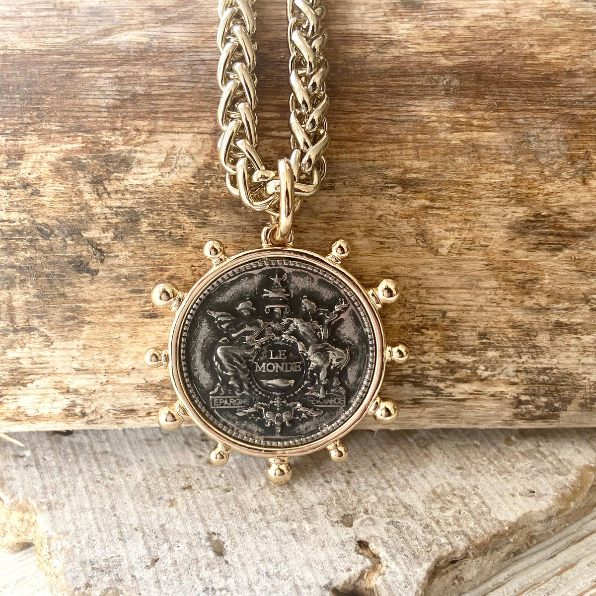VB&CO French Coin Queen Necklace