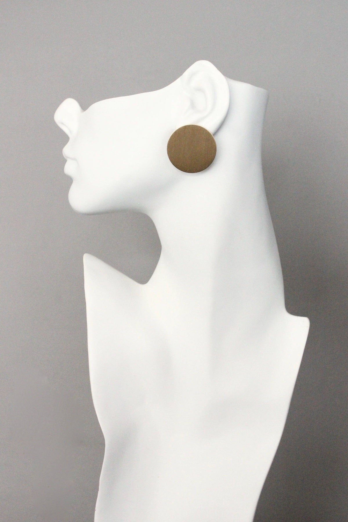 David Aubrey Brass Disc Post Earrings
