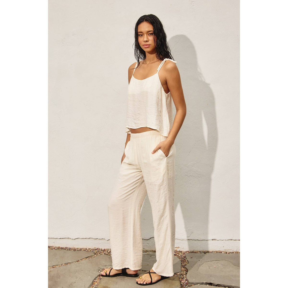 Dress Forum Tie Shoulder Boxy Cami Top