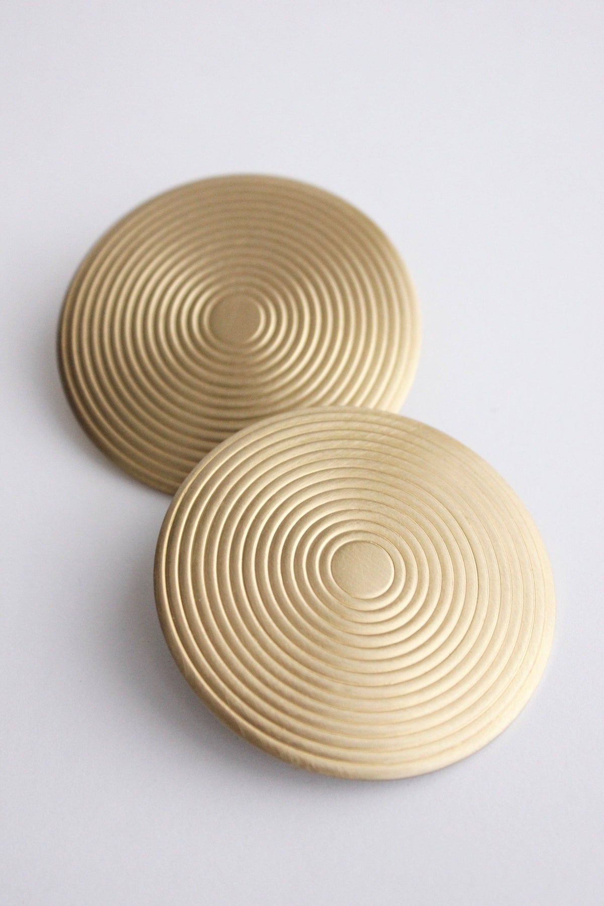 David Aubrey  Brass disc post earrings