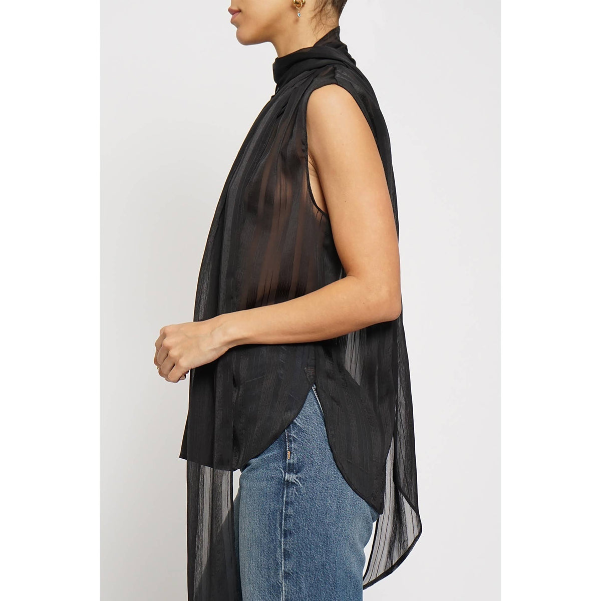San Souci Tie Sleeveless Blouse