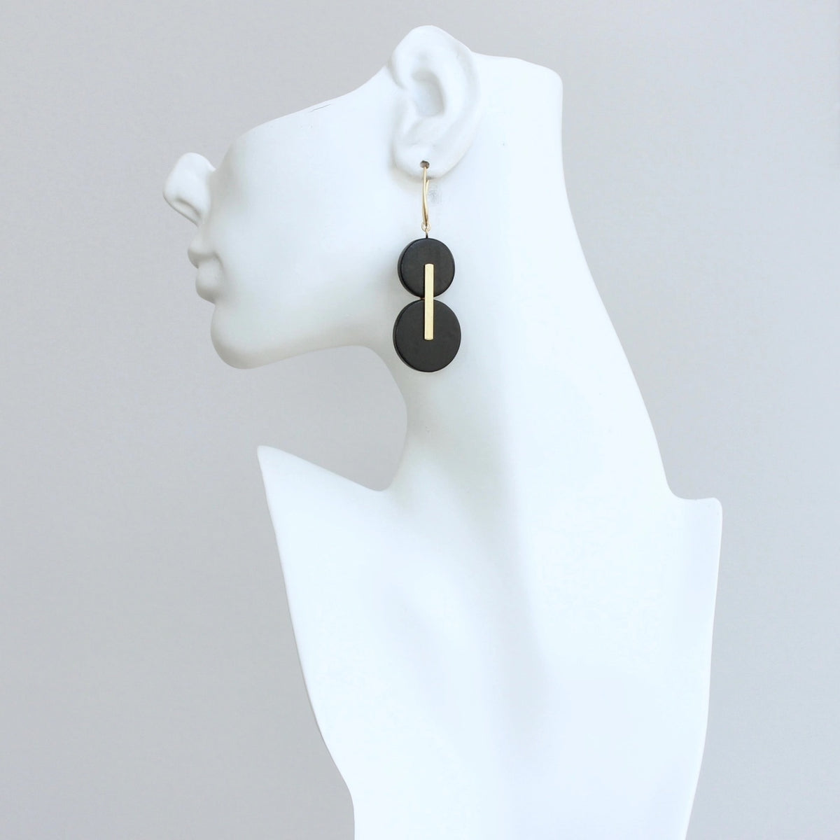 David Aubrey Wood + Brass Earrings