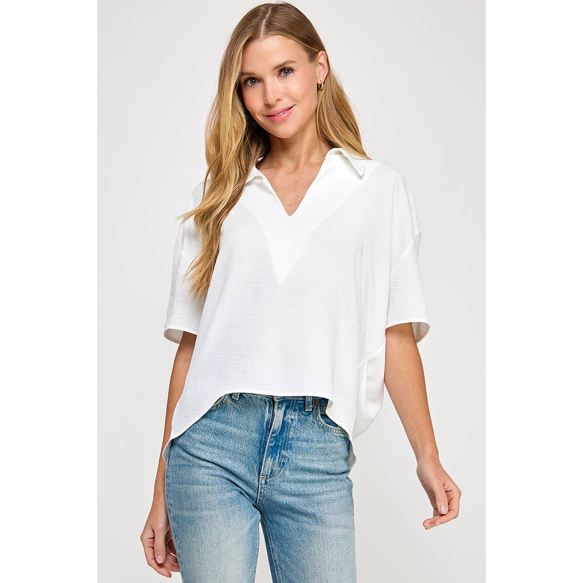 Heimious Collared V-neck Shirt