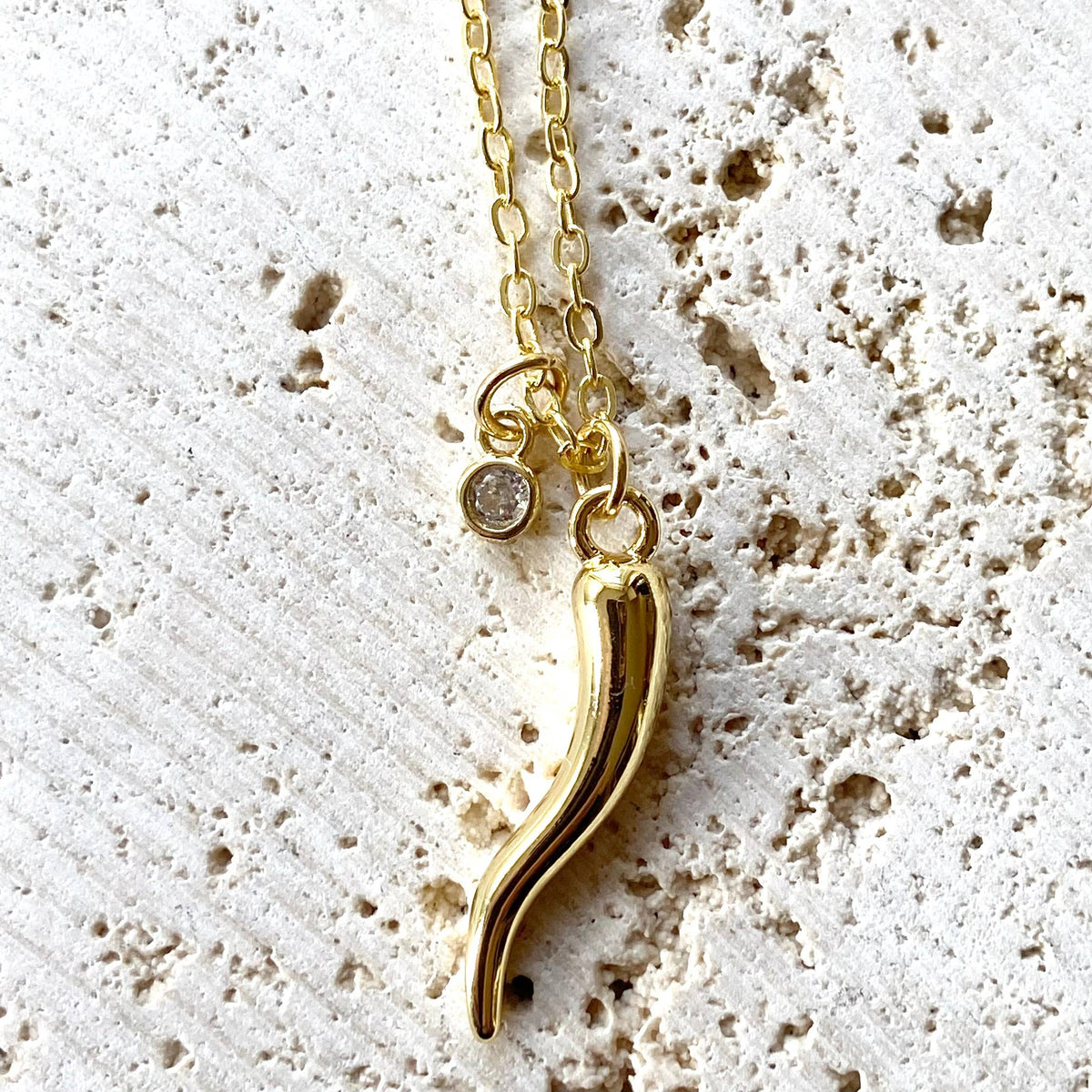 VB&CO Italian Horn Necklace