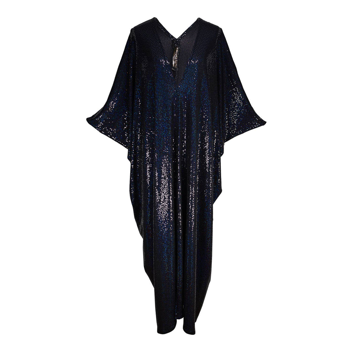 Jennafer Grace Black Sequin Caftan Kaftan Dress