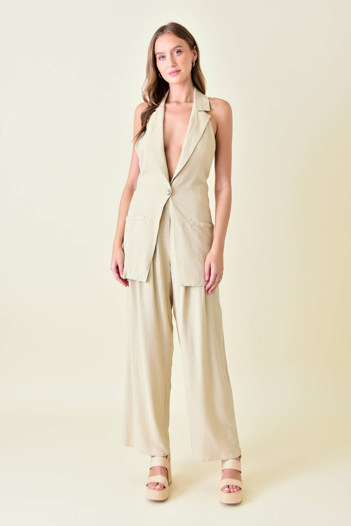 Fore Collection Linen Basic Trousers