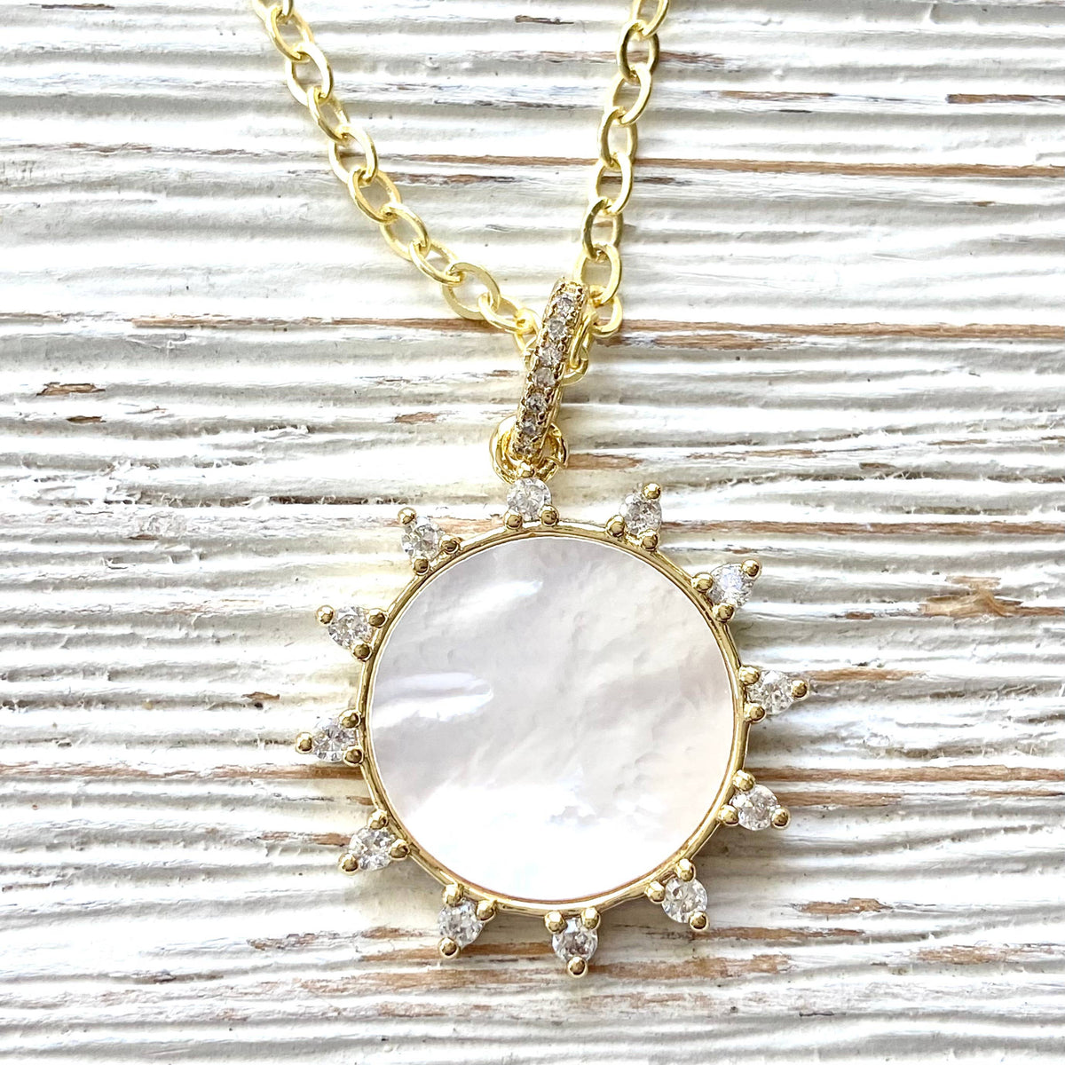VB&CO Sun Pearl sunburst Necklace