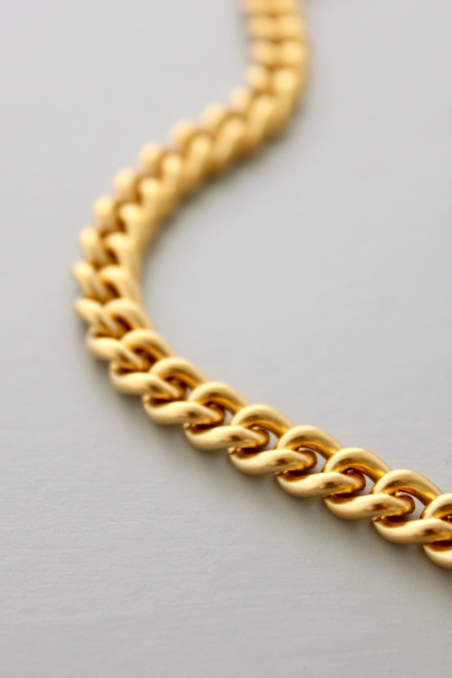David Aubrey Gold Curb Chain Necklace 23"