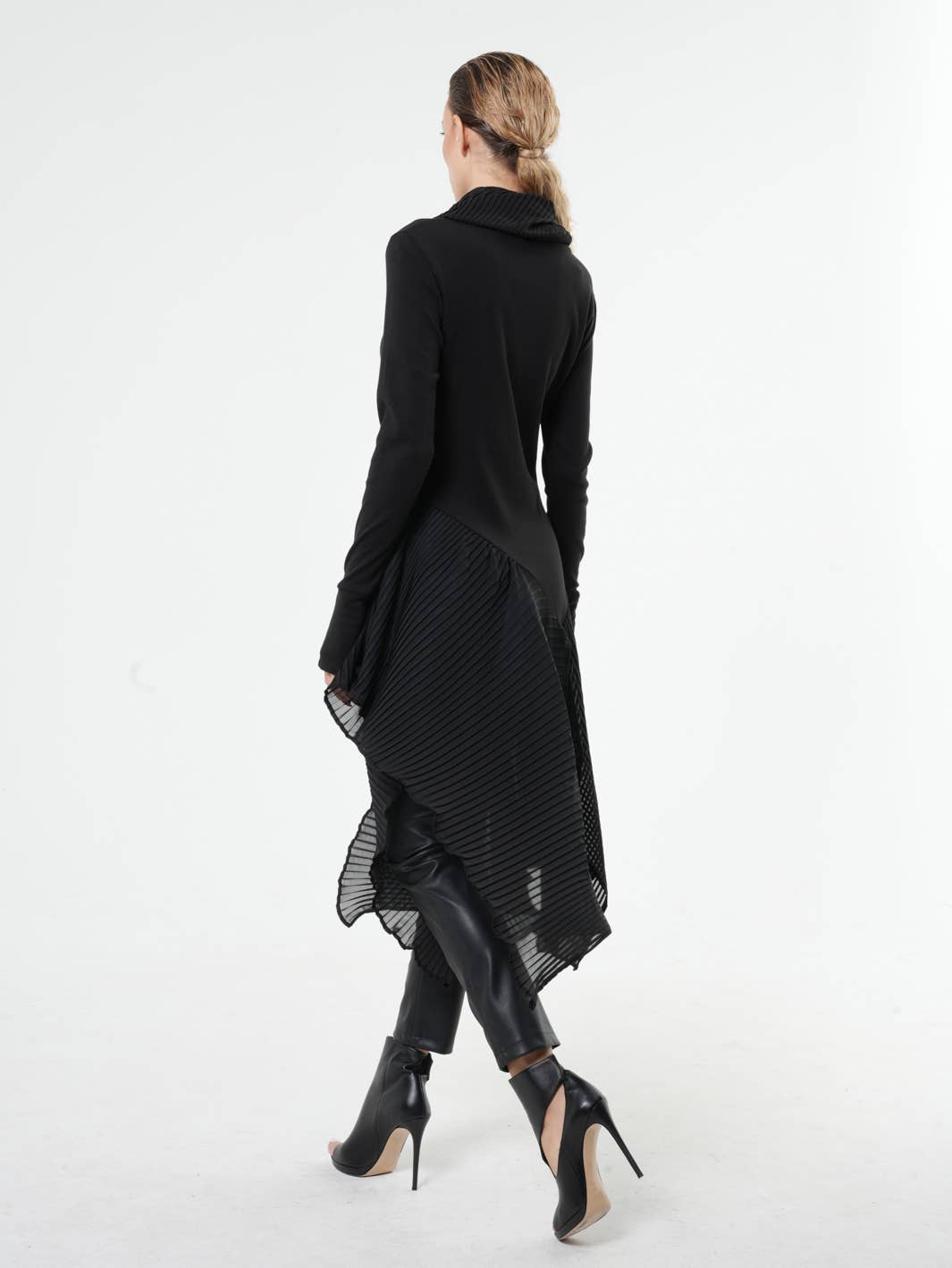 Metamorphoza Pleated Chiffon Dress