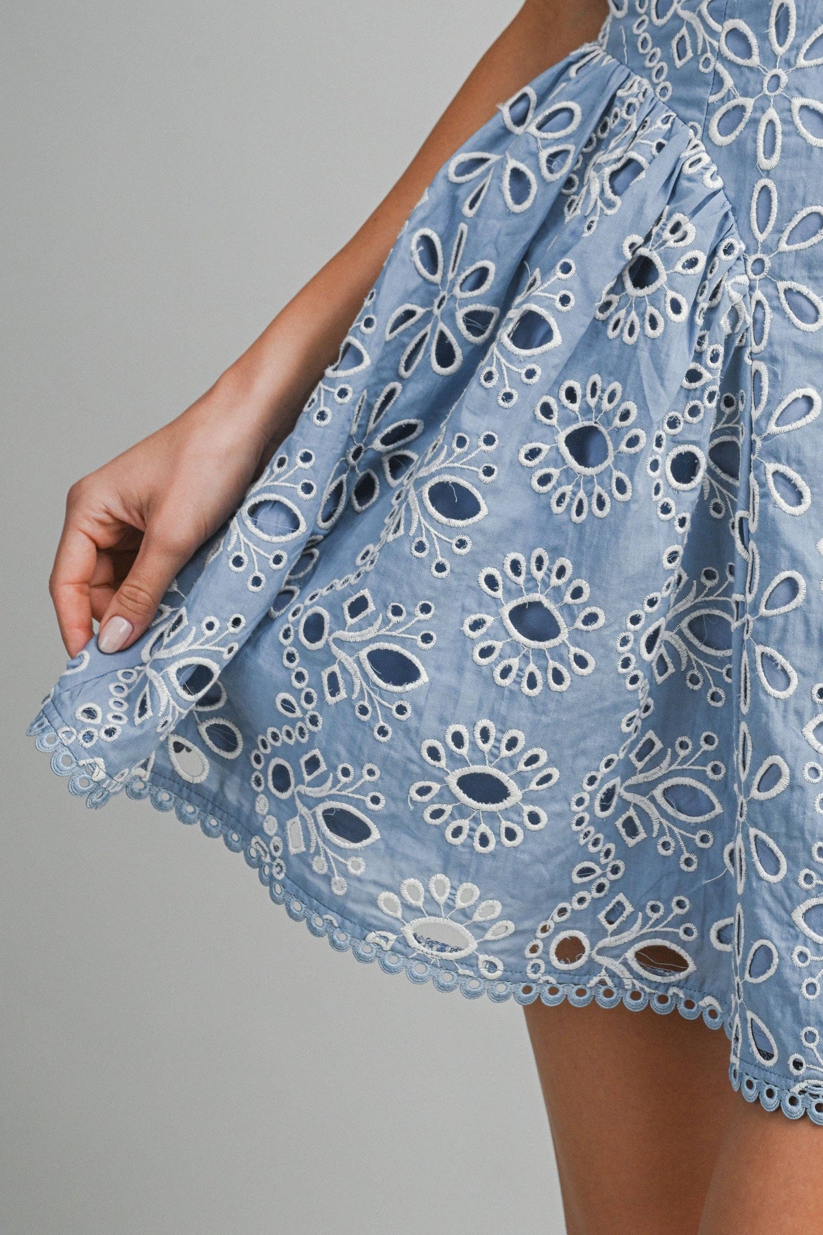 Le Cliché  Eyelet Lace Mini Dress
