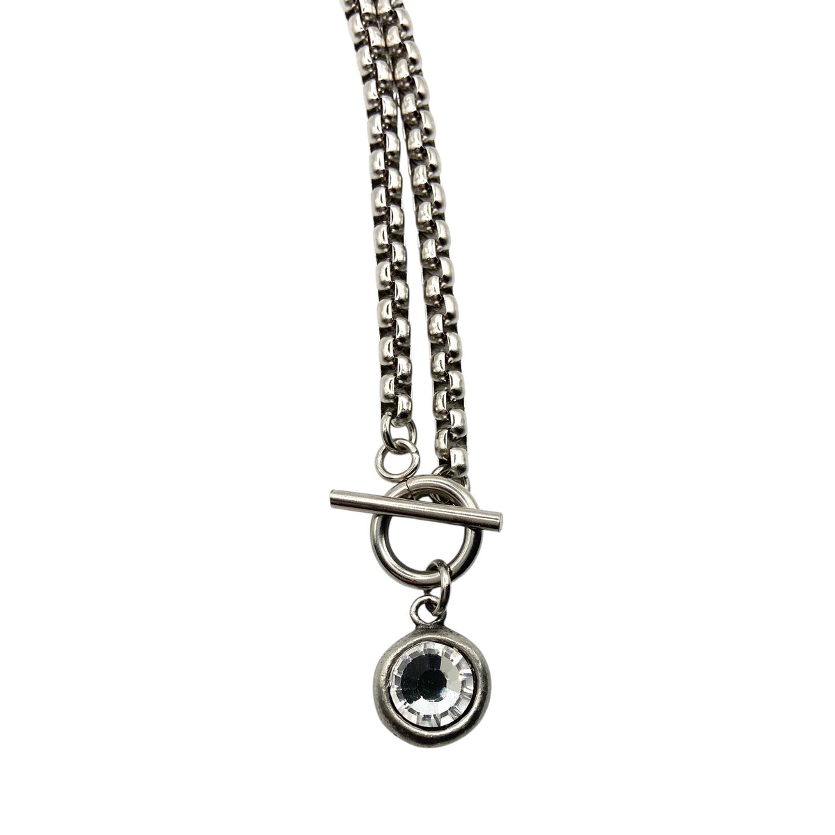 VB&CO toggle crystal pendant necklace