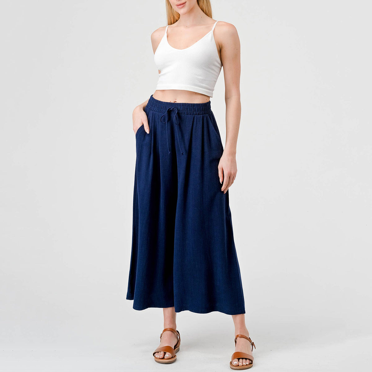 Heimious Culotte Linen Pants