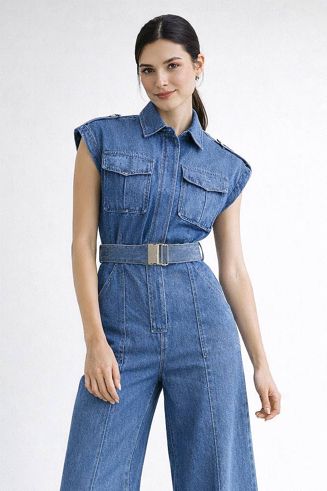 Endless Blu Denim Jumpsuit
