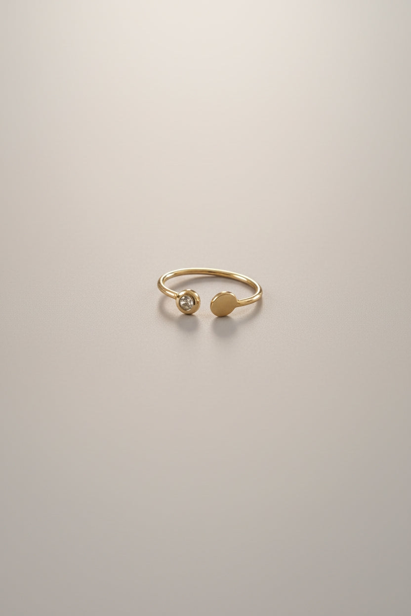 Nuance Circle and Cz Ring | Adjustable