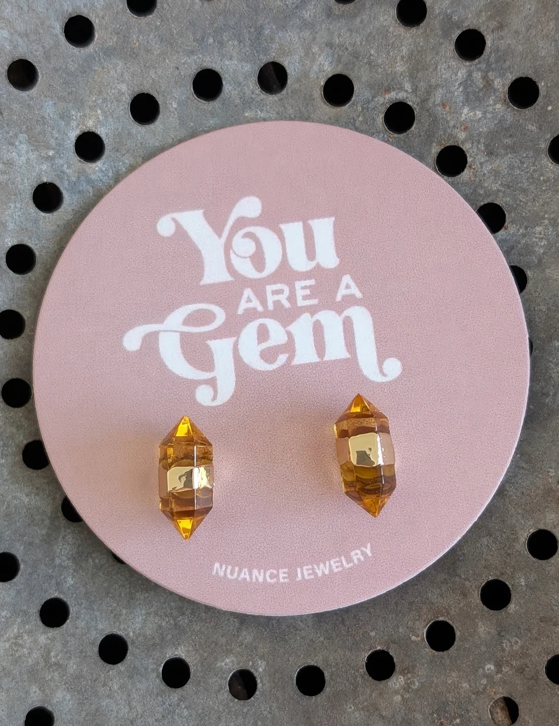 Nuance Double Point Gemstone Posts