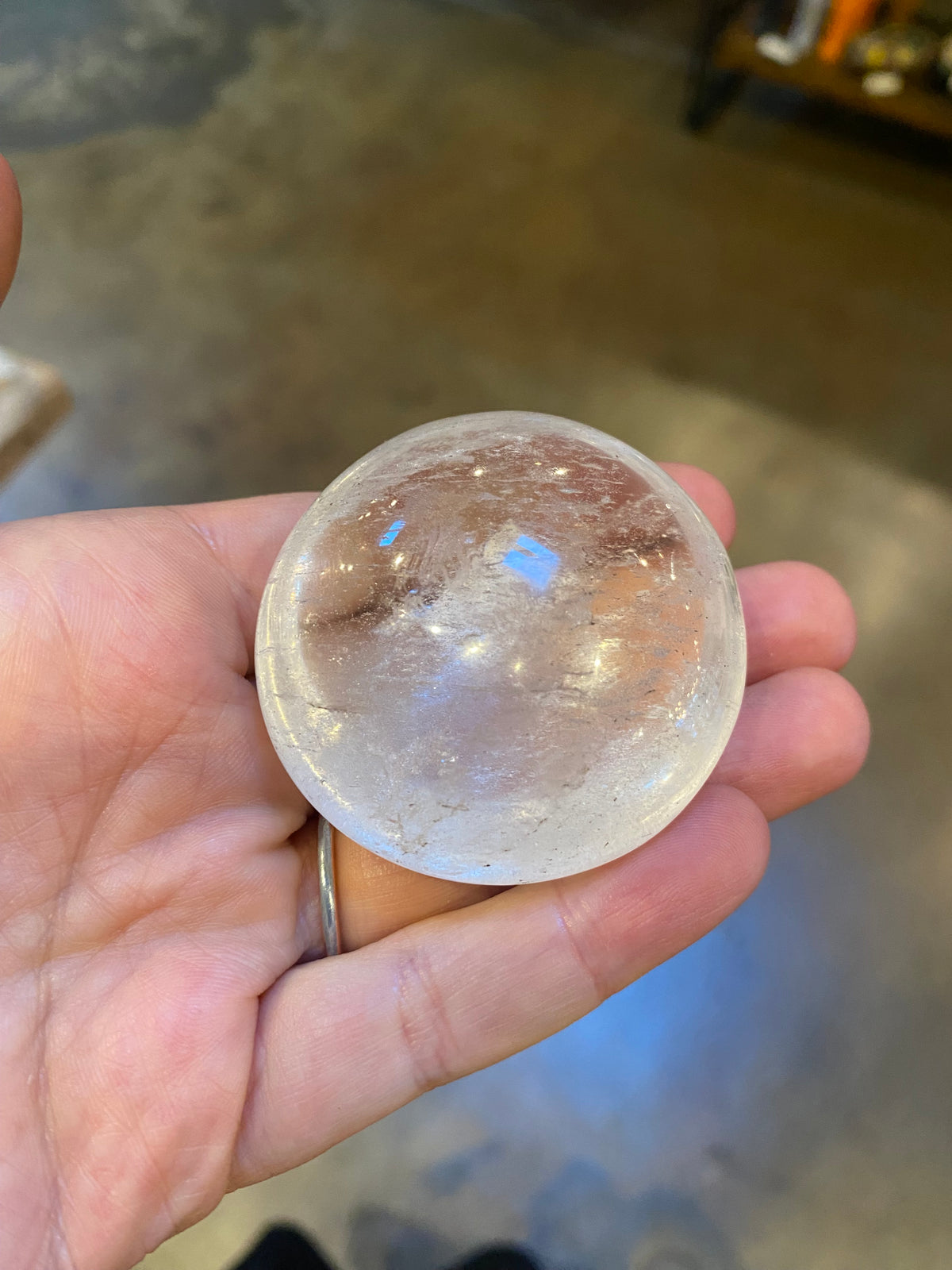 Witch's Way Clear Palm Stone