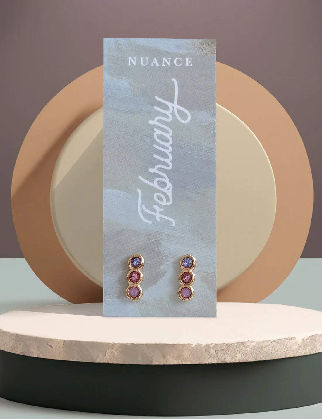 Nuance Colorblock Birthstone Studs