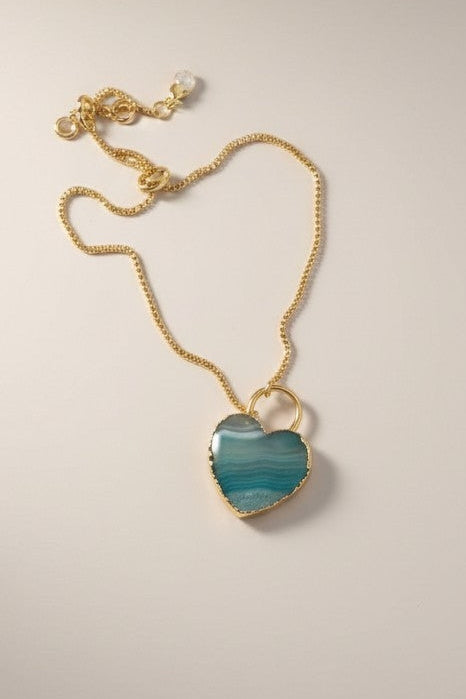 Agate Heart slide bracelet