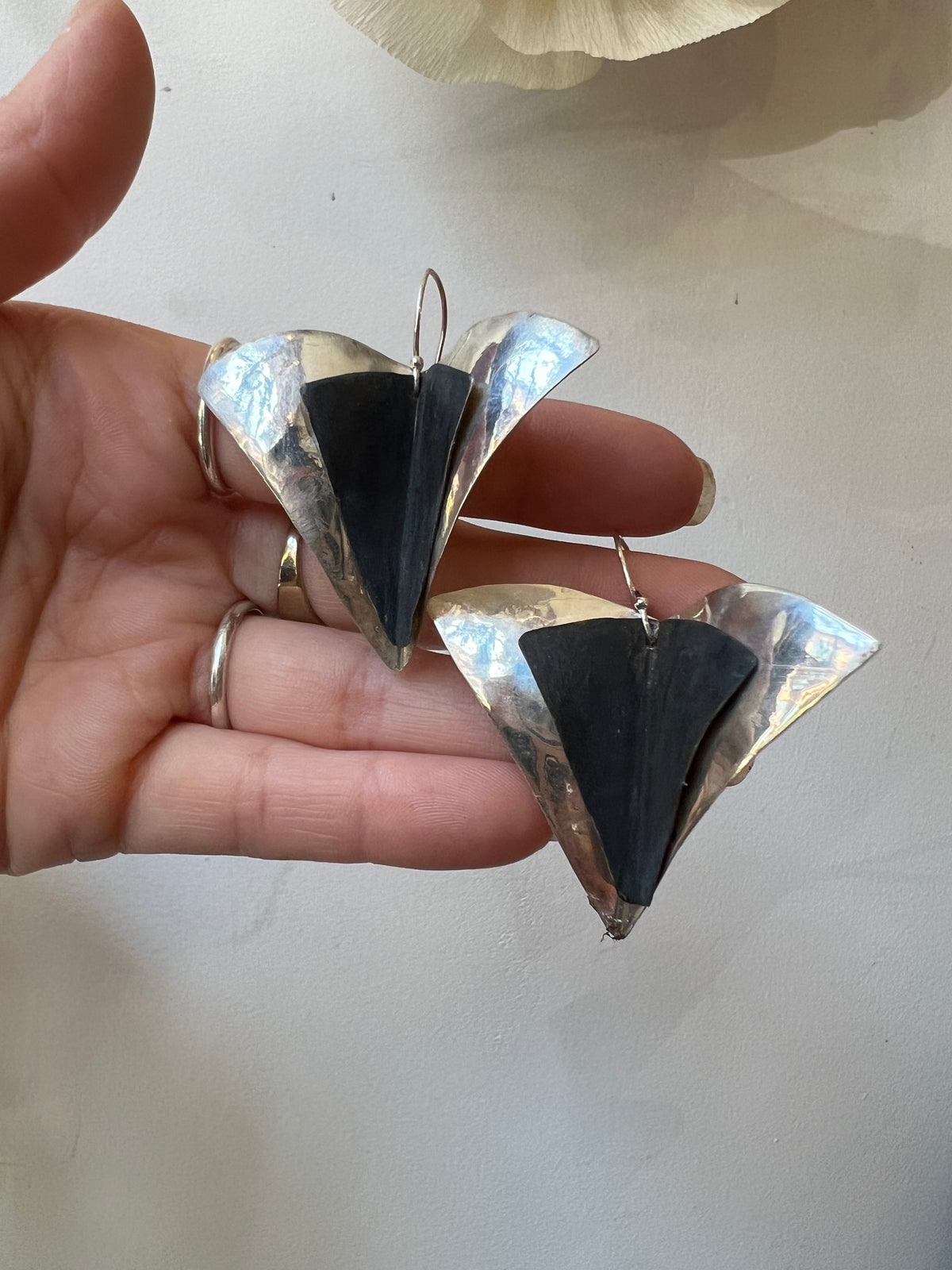 Dennis Higgins Limited Geometric Butterfly Earrings