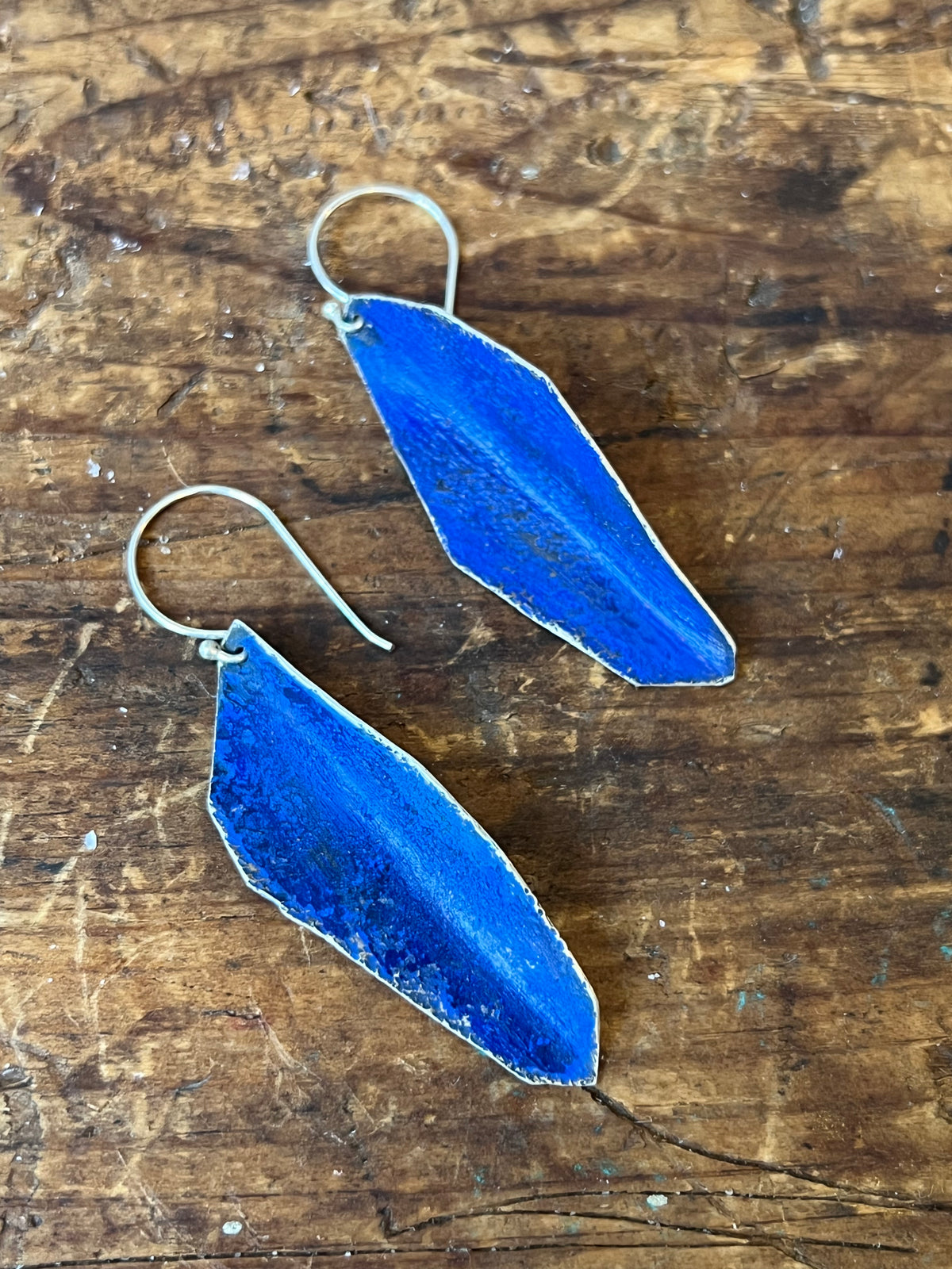 Dennis Higgins Limited Blue Patina Earrings