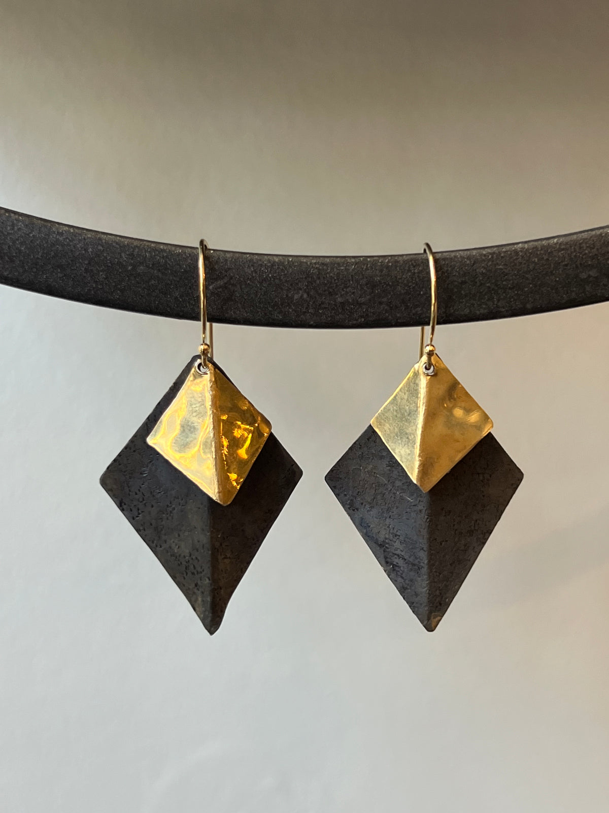 Dennis Higgins Limited 18k Gold Shield earrings