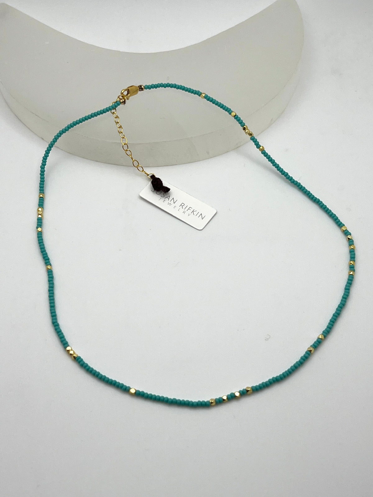 Susan Rifkin Turquoise Seed Bead Necklace