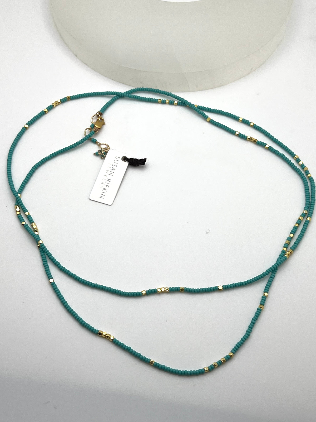 Susan Rifkin Turquoise Seed Bead Necklace