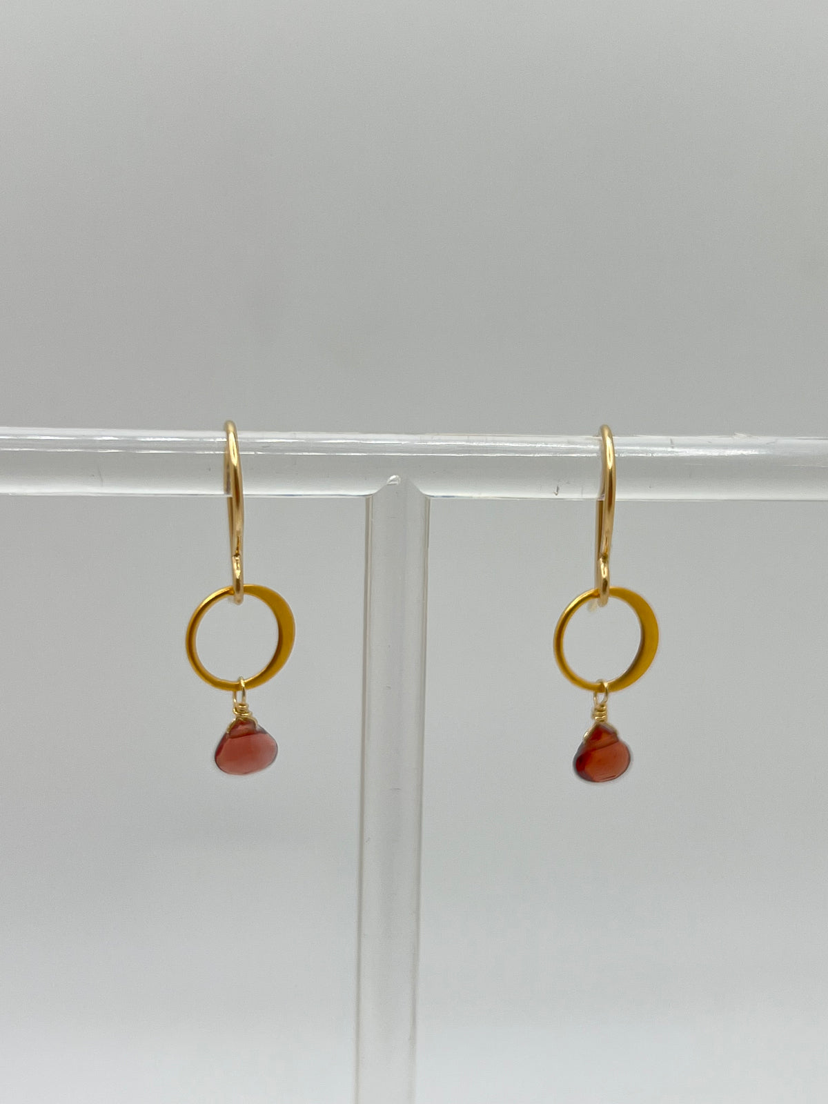 Susan Rifkin Garnet Teardrop Earrings | 14k Gold Filled