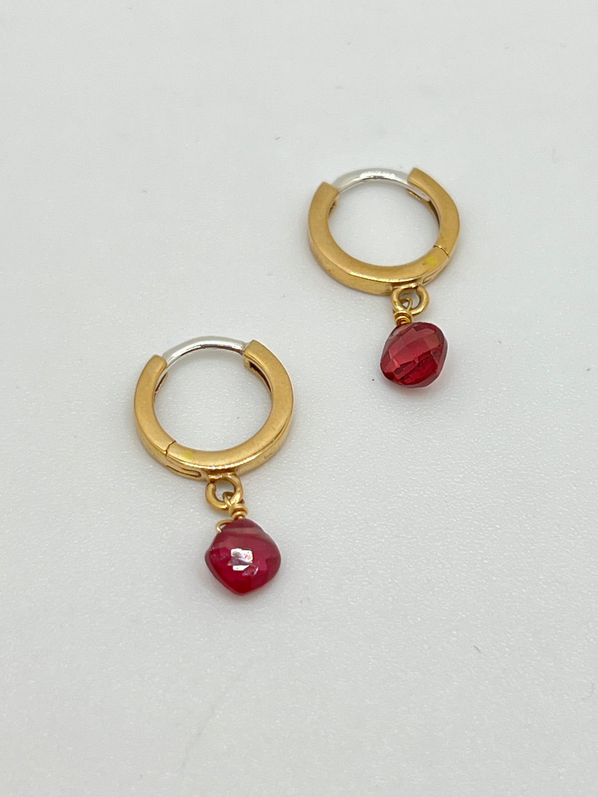 Susan Rifkin Garnet Teardrop Earrings | 14k Gold Filled