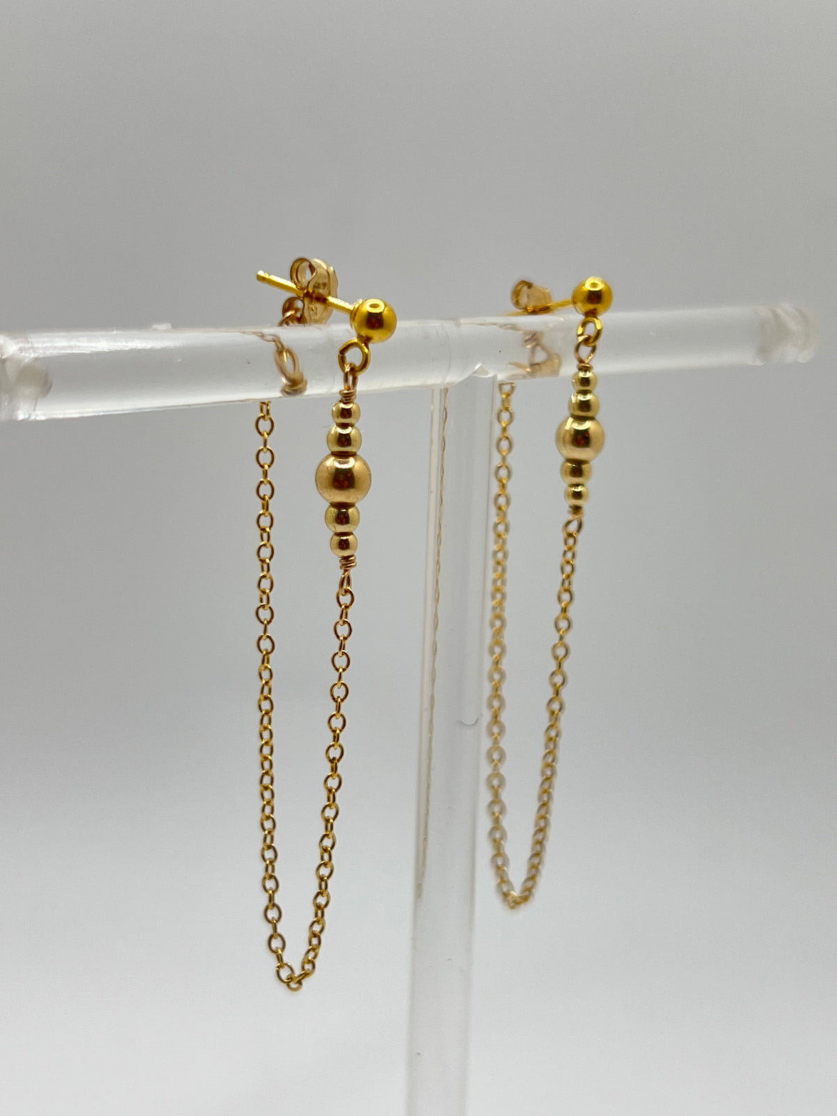Susan Rifkin Drop Chain Wrap Earrings- Long