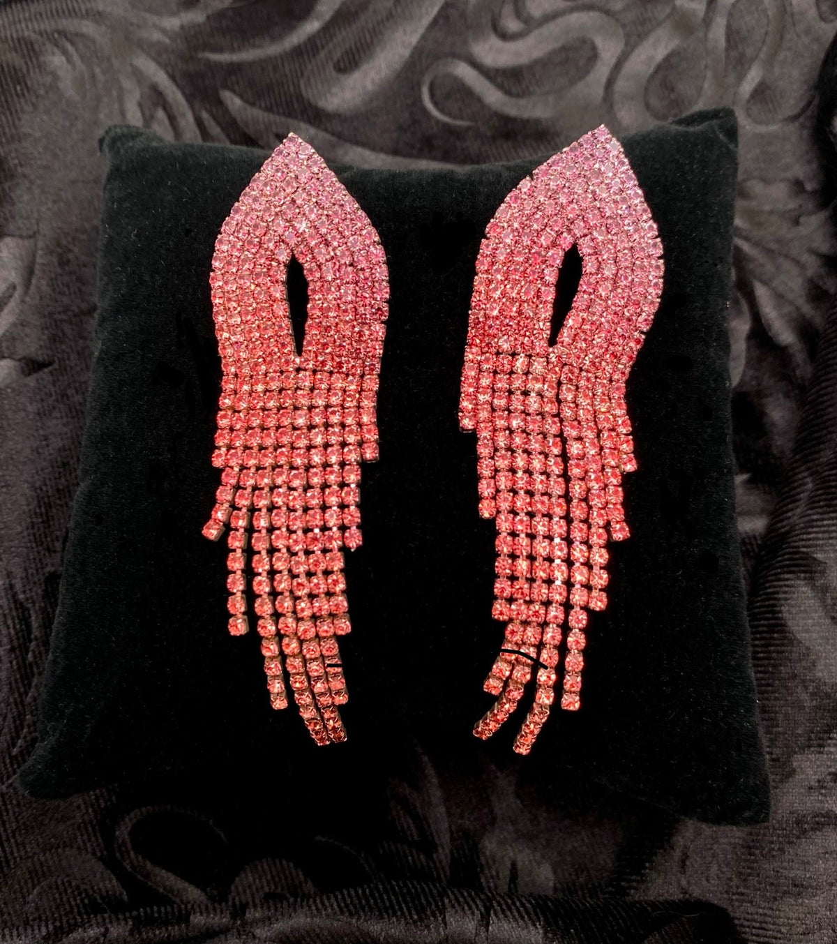Nuance Pink Ombre Fringe Earrings