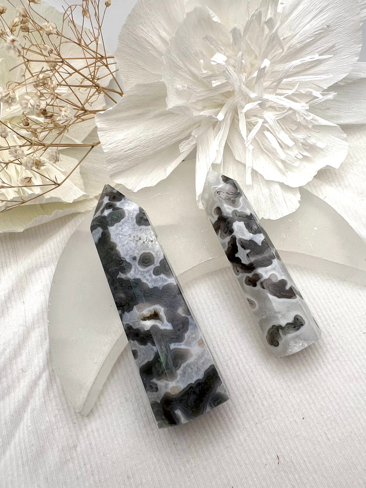 Witch's Way Moss Agate Crystal Point
