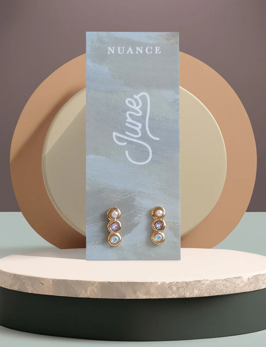 Nuance Colorblock Birthstone Studs