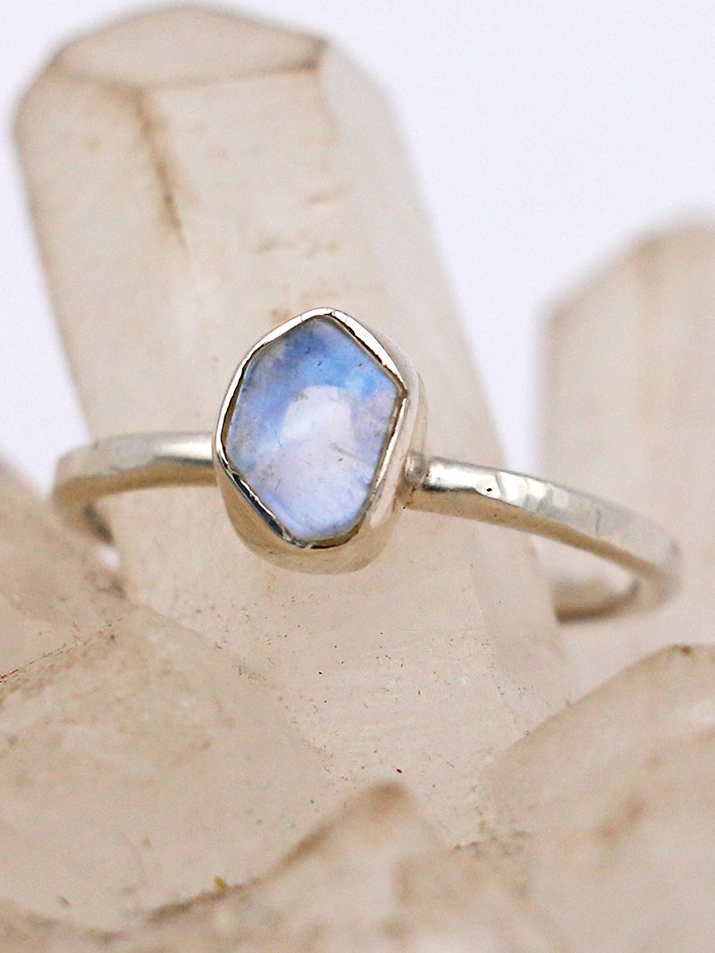 Hiouchi Sterling Silver Stone Stacker Ring | Moonstone