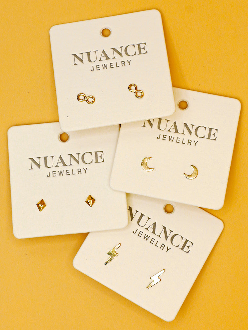 Nuance 14kt Gold Small Icon Studs