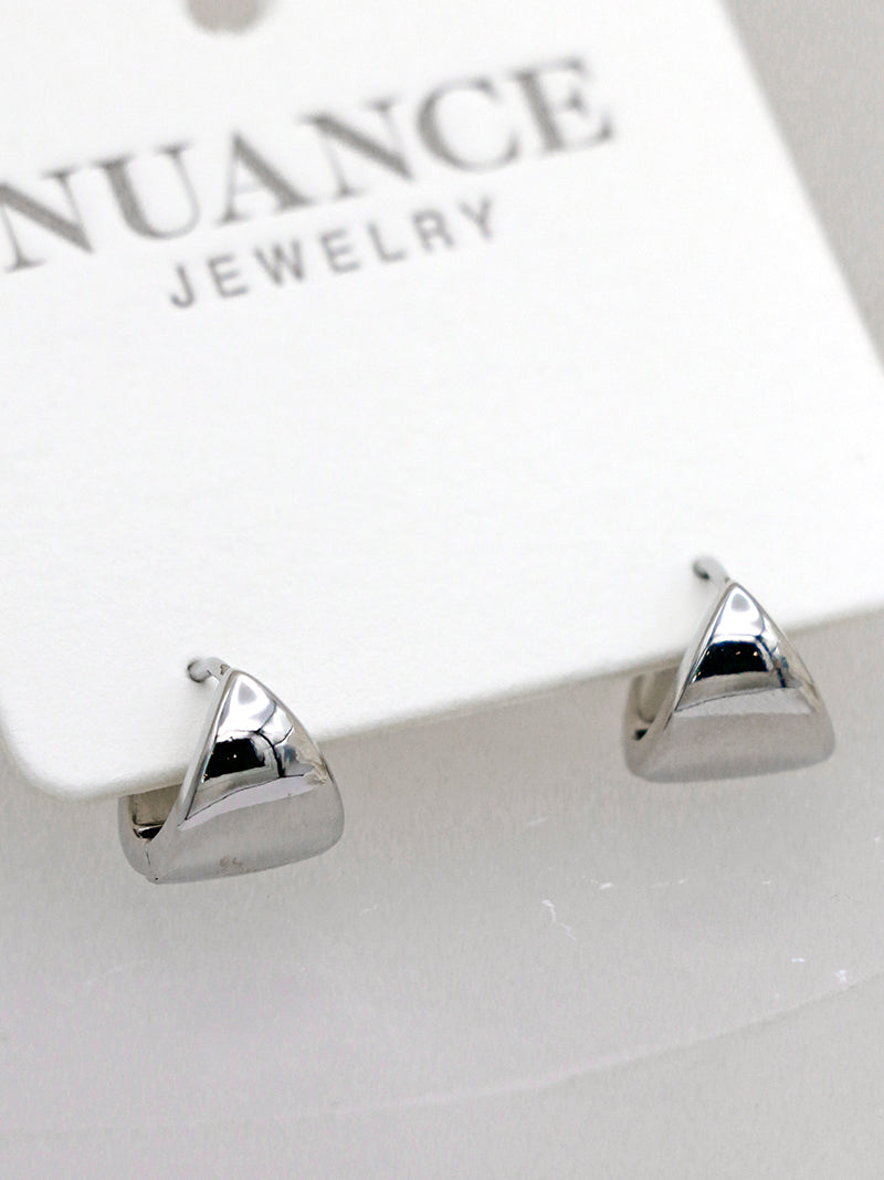 Nuance Triangle Hoop | Gold & Silver