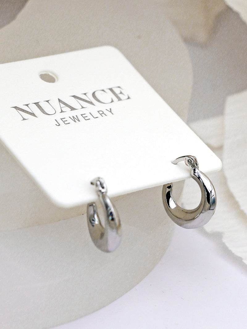 Nuance Puffy Hoop | Gold & Silver