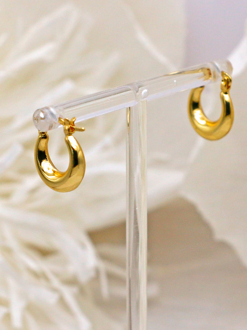 Nuance Puffy Hoop | Gold & Silver