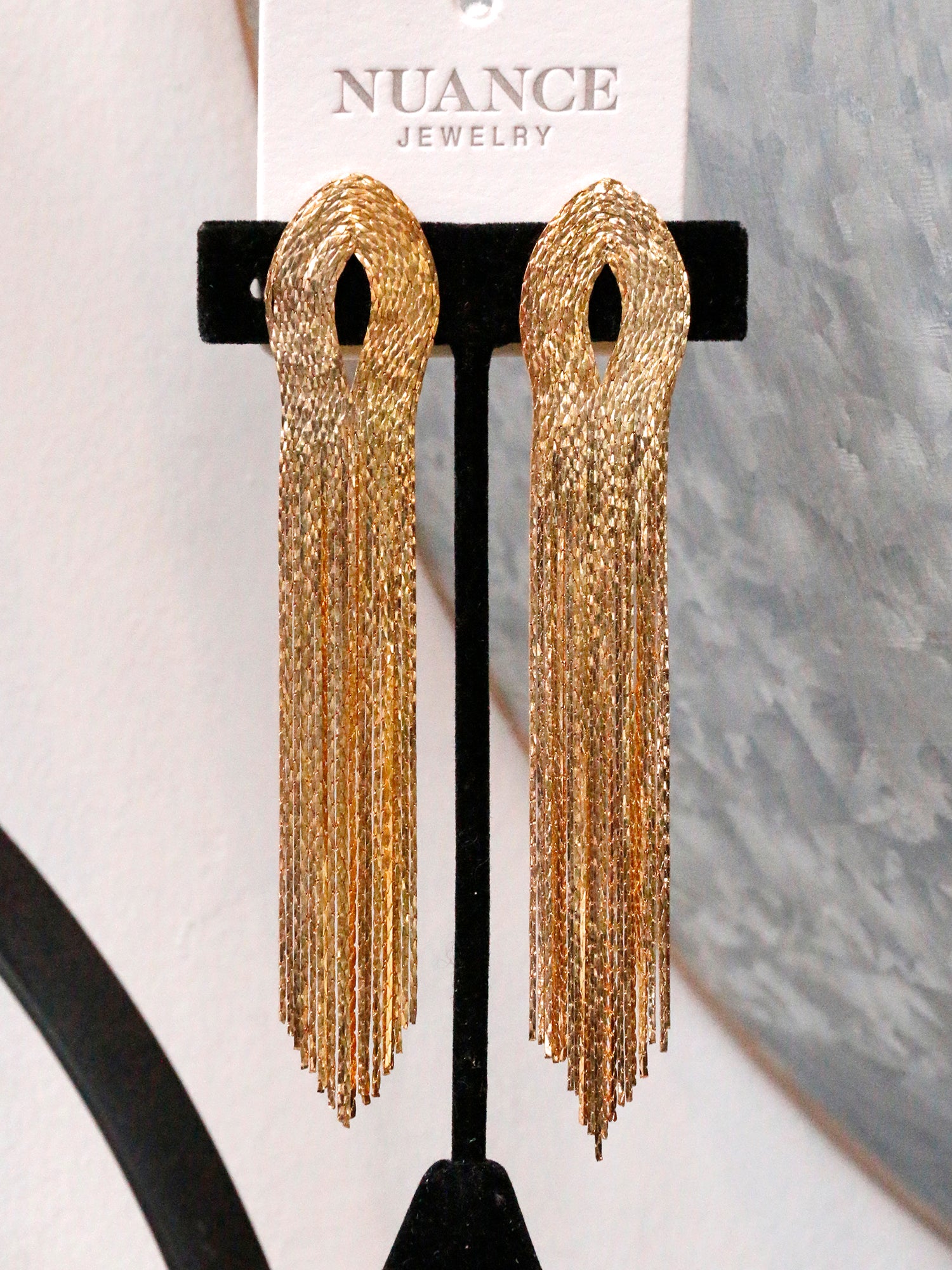 Gold deals fringe earrings