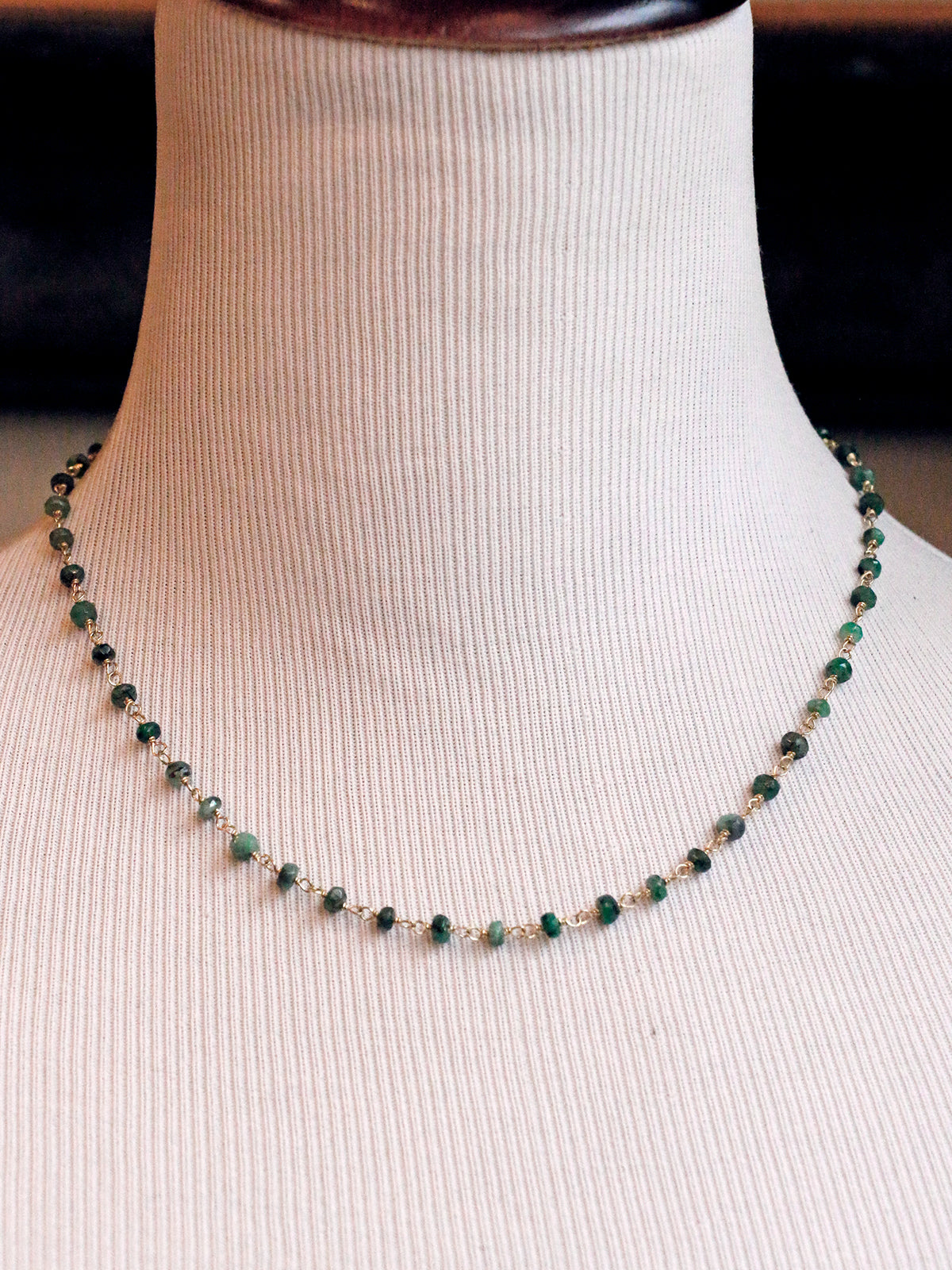 Susan Rifkin Beaded Emerald Necklace