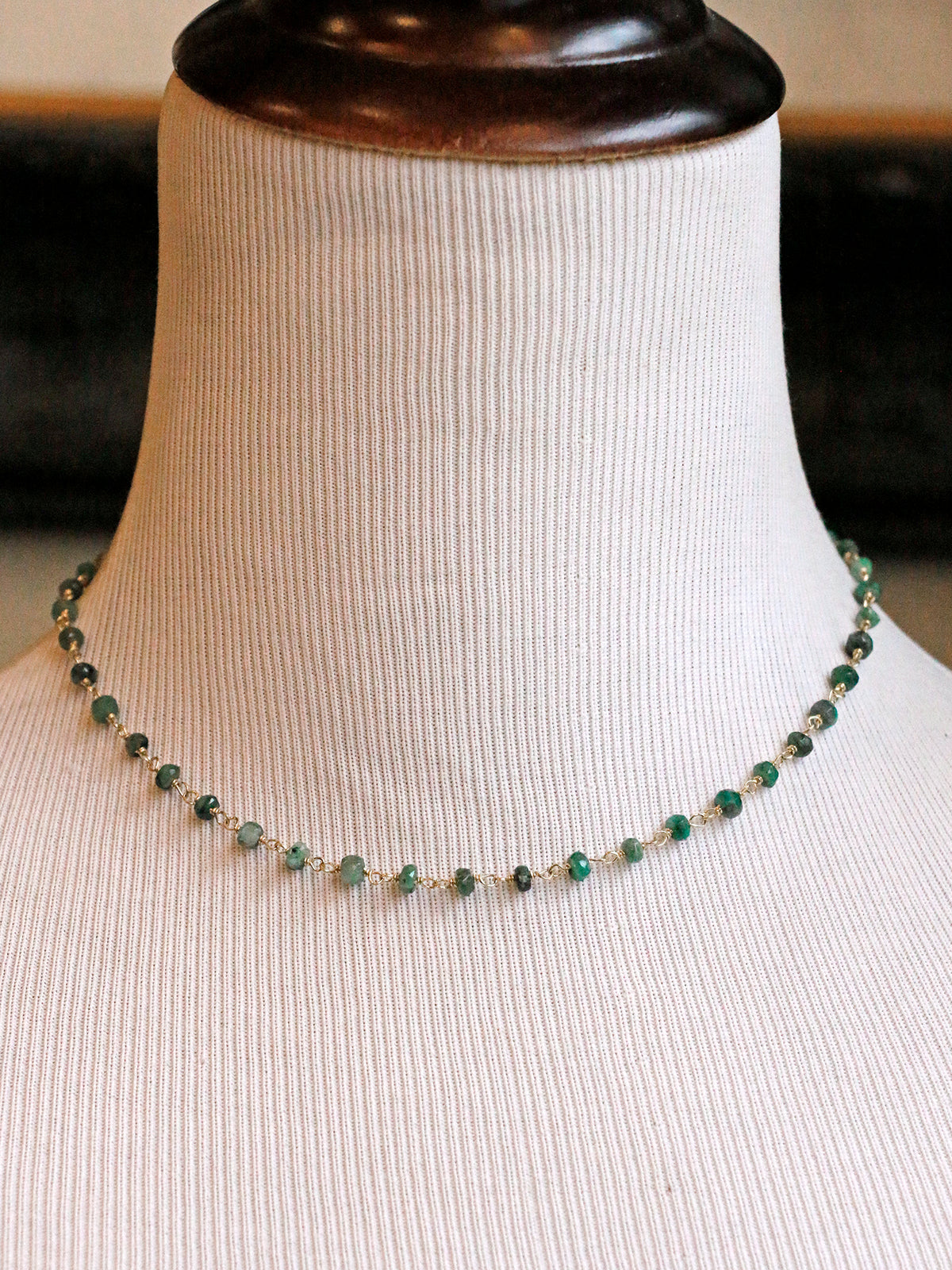 Susan Rifkin Beaded Emerald Necklace