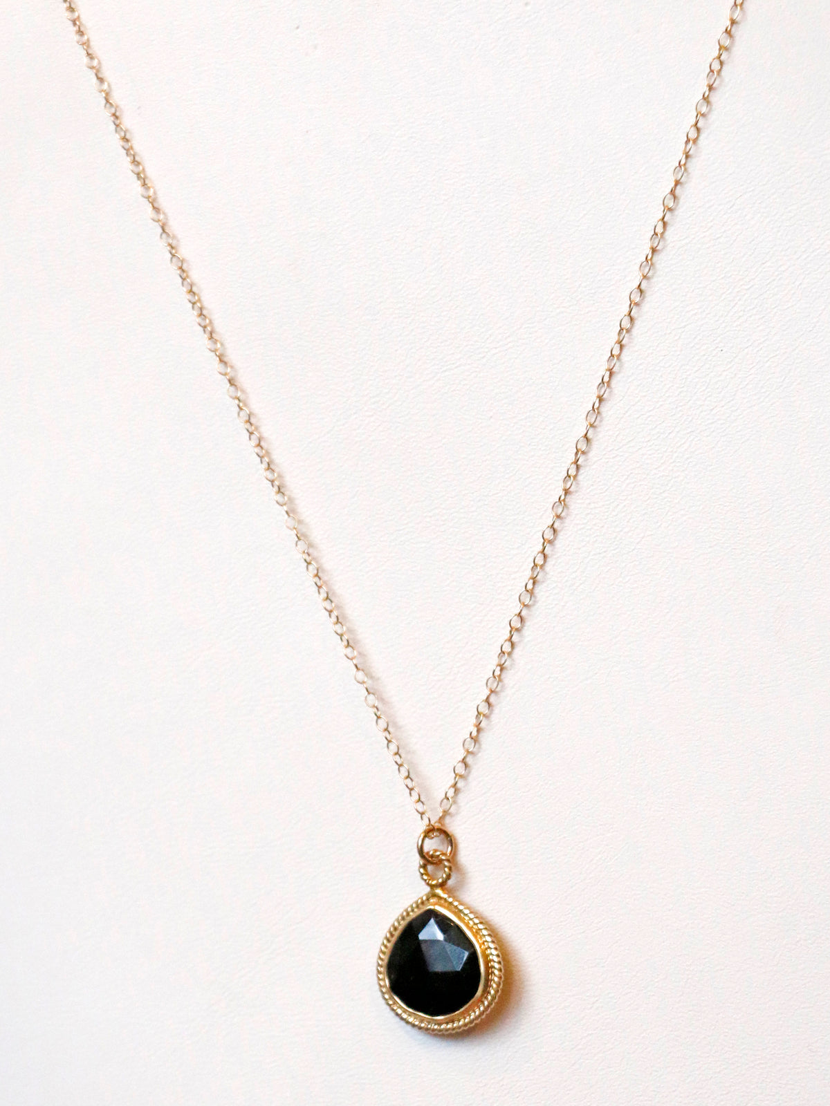 Susan Rifkin Teadrop Spinel Charm Necklace | Gold Filled