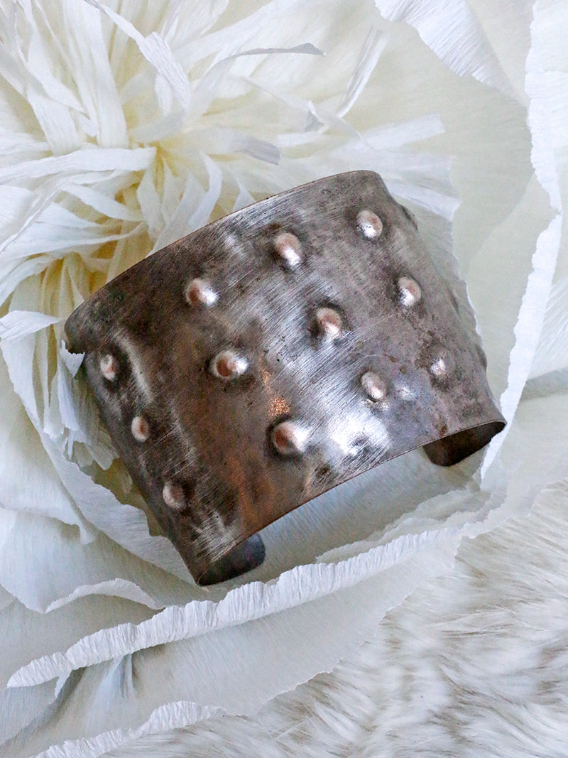 Dennis Higgins Limited Studded Silver & Steel Cuff