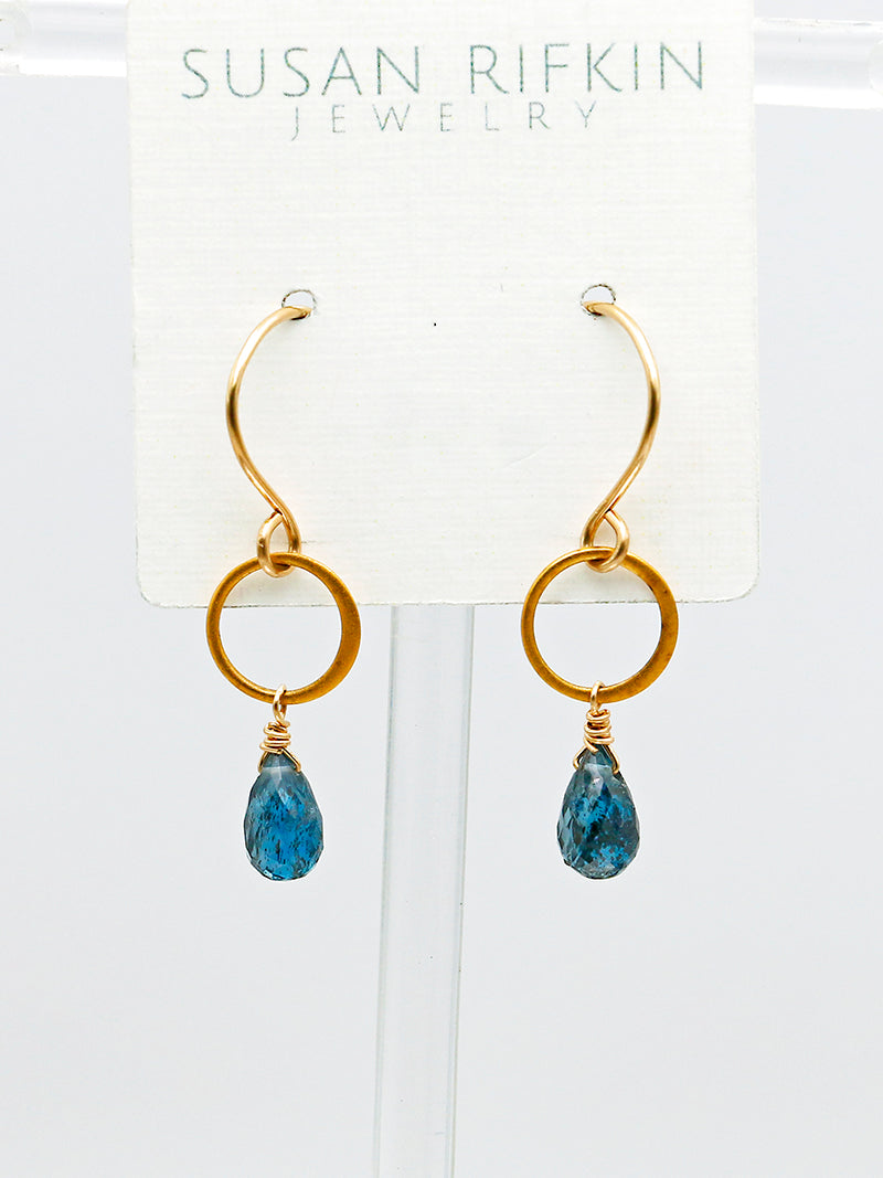 Susan Rifkin London Blue Topaz Teardrop Earrings | 14k Gold Filled