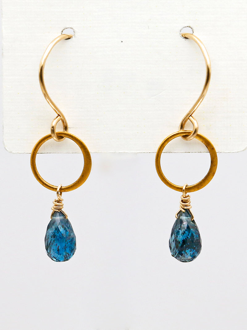 Susan Rifkin London Blue Topaz Teardrop Earrings | 14k Gold Filled