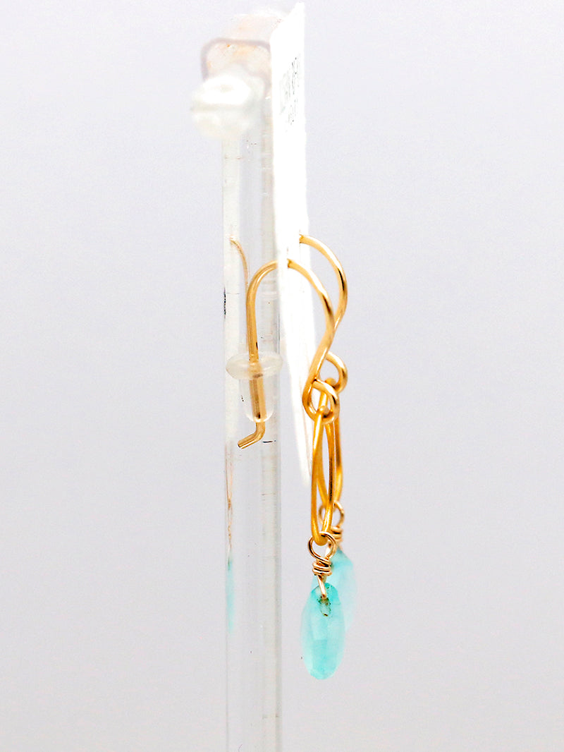 Susan Rifkin Aqua Chalcedony Teardrop Earrings | 14k Gold Filled