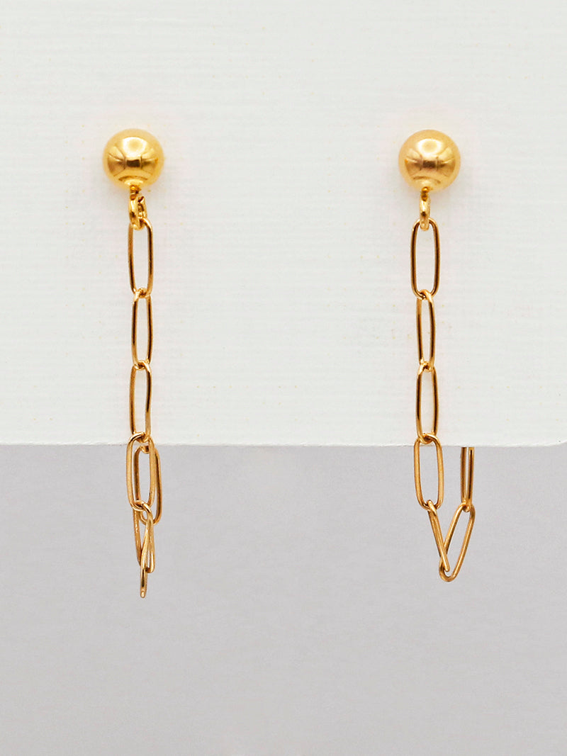 Susan Rifkin Drop Chain Wrap Earrings