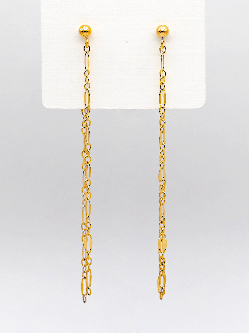 Susan Rifkin Chain Drop Front-Back Dangle Earrings