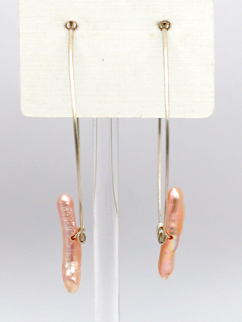 Susan Rifkin Pearl Accented Hoops