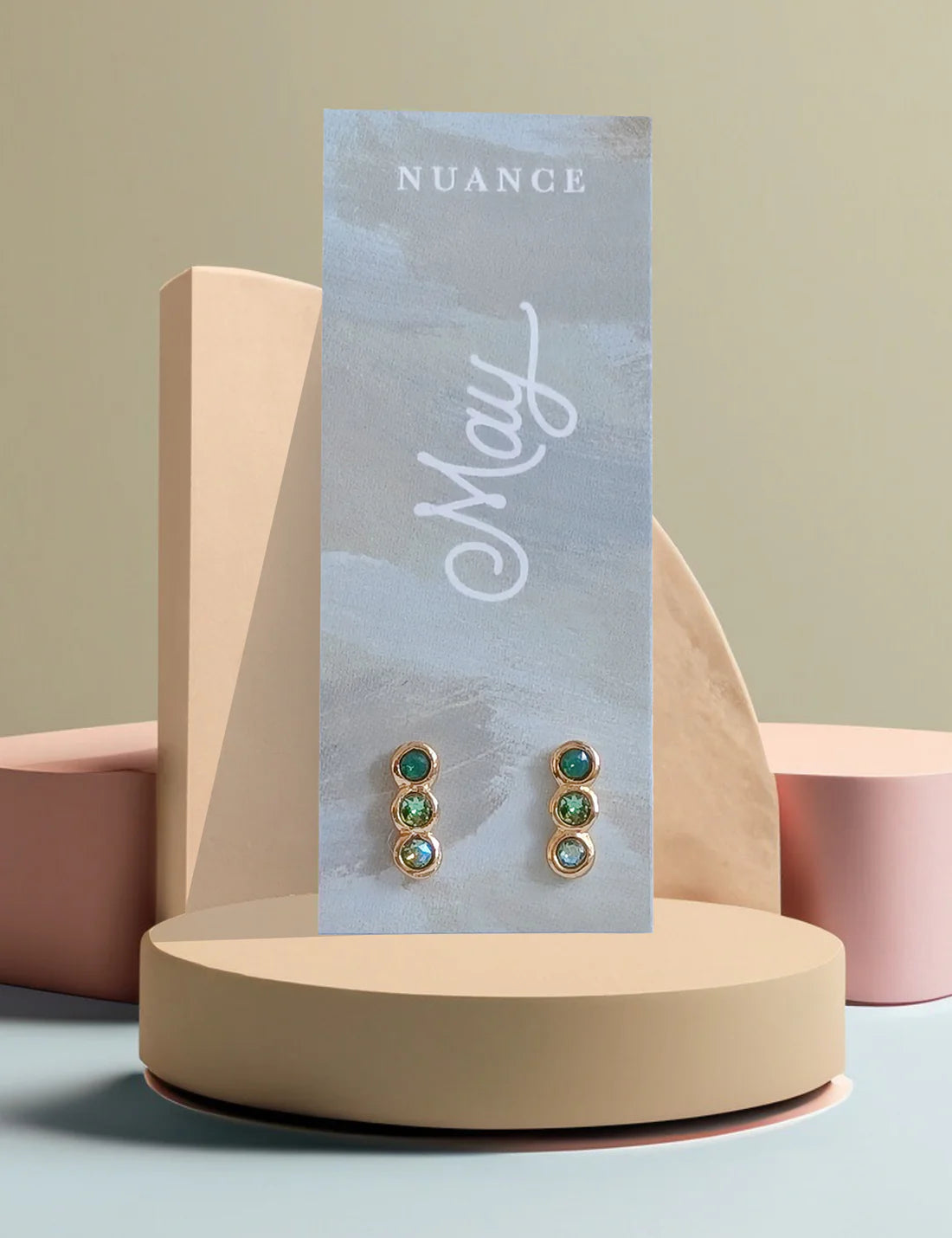 Nuance Colorblock Birthstone Studs